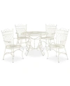 Safavieh Donovan Outdoor 5-pc. Dining Set (dining Table & 4 Chairs) In White