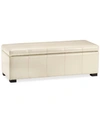 Safavieh Aurora Faux Leather Storage Bench In Cream