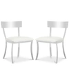 Safavieh Sidonia Faux Leather Side Chair (set Of 2) In White