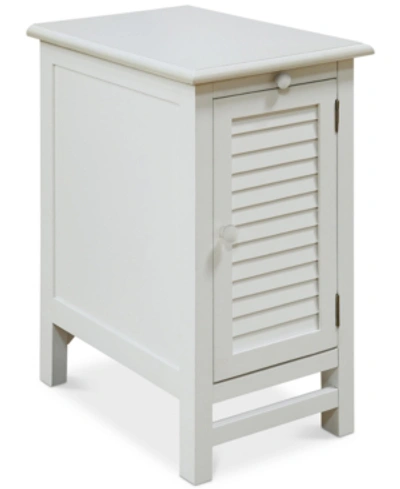 Furniture Cape May Chairside Table In White