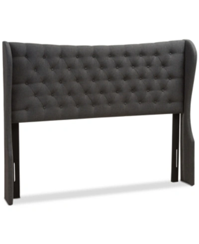 Furniture Cadence King Headboard In Dark Grey