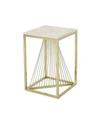 Noble House Arvid Modern Faux Marble Accent Table In Light Grey