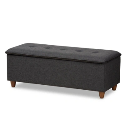 Furniture Marlisa Ottoman In Dark Grey