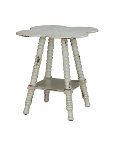 Furniture Clover Accent Table In Off-white