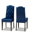 Furniture Dylin Dining Chairs, Set Of 2 In Navy Blue