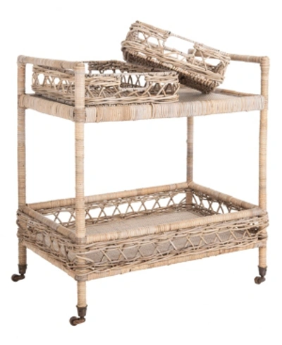 Safavieh Ambrose Bar Cart In Grey Wash