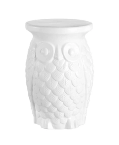 Furniture Groovy Owl Garden Stool In White