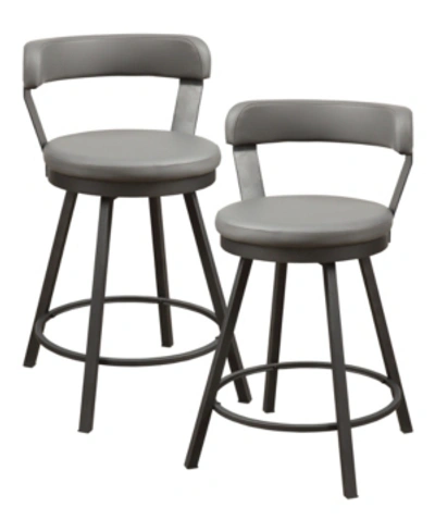 Furniture Cabezon Counter Height Swivel Stool (set Of 2) In Gray