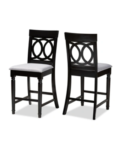 Furniture Verina Counter Stool (set Of 2) In Grey