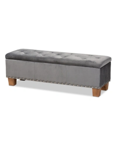 Furniture Hannah Storage Bench In Grey
