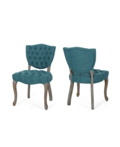 Noble House Crosswind Dining Chair In Teal