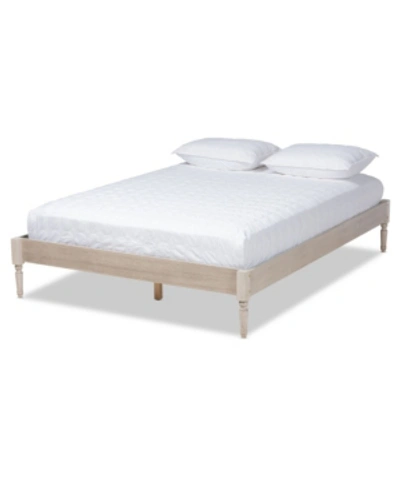 Furniture Colette French Bohemian Queen Size Bed Frame In White