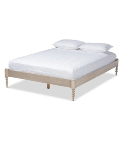 Furniture Cielle French Bohemian Full Size Bed Frame In White