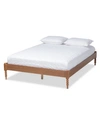 Furniture Cielle French Bohemian Queen Size Bed Frame In Walnut