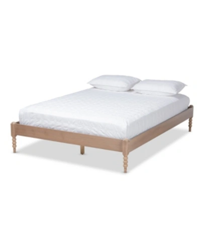 Furniture Cielle French Bohemian Queen Size Bed Frame In Oak