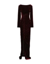 Alberta Ferretti Long Dresses In Maroon