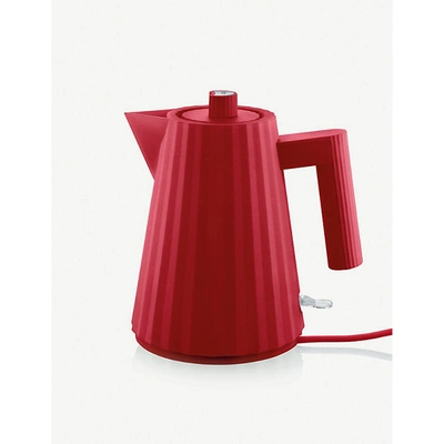 Alessi Plissé Small Electric Tea Kettle In Red