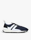 Lanvin Navy Mesh Bumper Sneakers In Navy