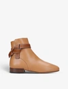 LOEWE WOMENS BROWN GATE 25 LEATHER ANKLE BOOTS 3,R03665044