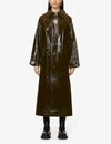 KASSL EDITIONS WOMENS DARK CHOCOLATE ORIGINAL WOOL LACQUER COAT XS,R03624415