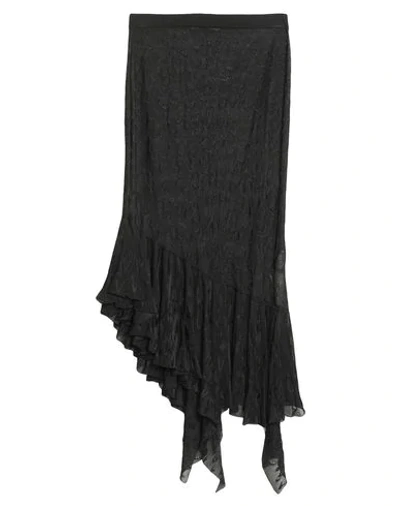 Roberto Cavalli Midi Skirts In Black