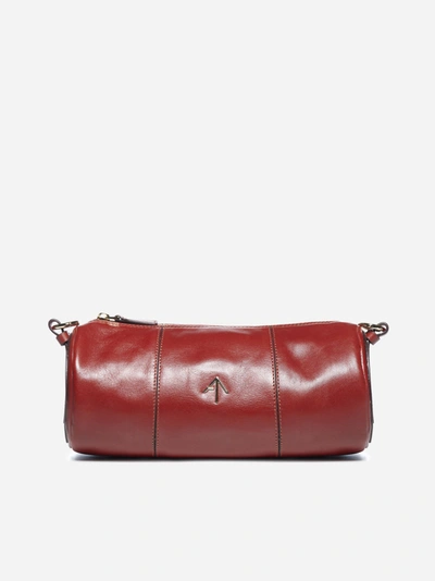 Manu Atelier Borsa Cylinder In Pelle A Tracolla In Red