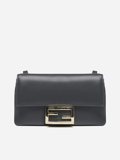 Fendi Duo Baguette Leather Mini-bag In Black