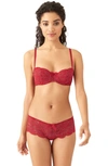 B.tempt'd By Wacoal Ciao Bella Lace Underwire Balconette Bra In Chili Pepper