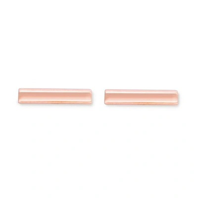 Ginette Ny Gold Strip Studs In Or Rose