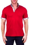 MACEOO MOZARTSOLID RED BUTTON-DOWN POLO,202001020021DNU