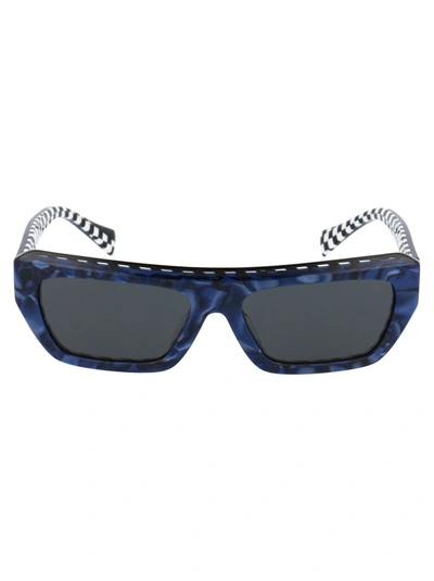 Alain Mikli Armitage Sunglasses In 004/87 Blue Mikli Black White/noir