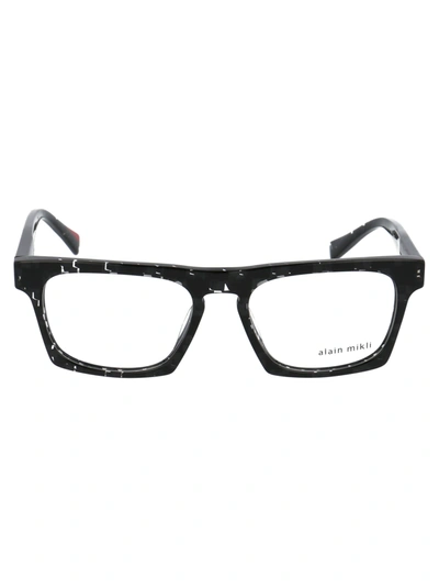 Alain Mikli N 861 Glasses In 9 Black Crystal Damier