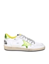 Golden Goose Ballstar White Leather Sneaker With Laminate Inserts