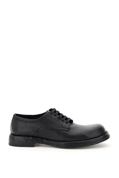 Dolce & Gabbana Derby Lace-up Shoes In Black
