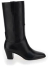 Francesco Russo Block Heel Boots In Nero