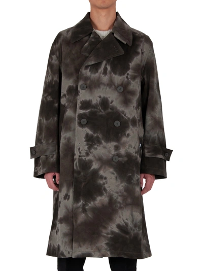 Stussy Dyed Trench Coat In Verdone/beige | ModeSens