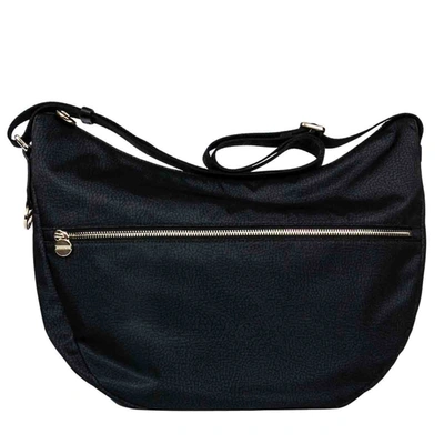 Borbonese Medium Luna Bag In Black