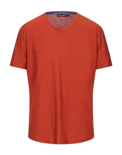 Dolce & Gabbana T-shirts In Rust