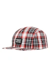 BURBERRY CAMP LOGO APPLIQUE TARTAN BASEBALL CAP,8035088