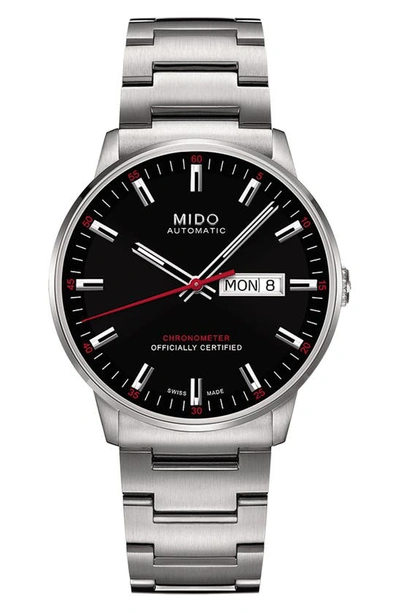 Mido Commander Chronometer Watch, 40mm In Black/silver