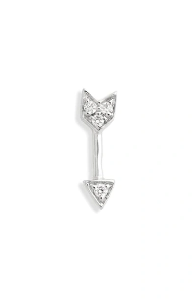 Maria Tash Diamond Arrow Single Stud Earring In Rose Gold