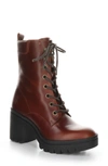 Fly London Tiel Combat Boot In Brick Leather