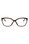 Kate Spade Milena 55mm Blue Light Blocking Reading Glasses In Dark Havana