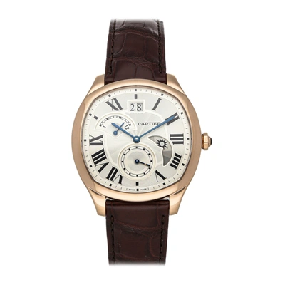 Pre-owned Cartier Retrograde Dual Time Wgnm0005 Men's Wristwatch 41 Mm In Silver