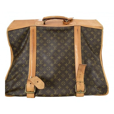 Pre-owned Louis Vuitton Garment Cloth 24h Bag In Brown