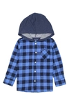 ANDY & EVAN KIDS' BUTTON FRONT HOODIE,F2026590B