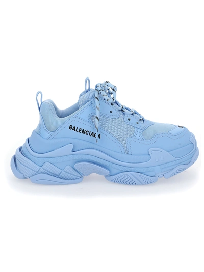 Balenciaga Triple S Lace-up Sneakers In Blue