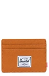Herschel Supply Co Charlie Rfid Card Case In Pumpkin Spice