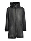 AVANT TOI WOOL-CASHMERE BLEND HOODED PARKA IN GREY