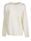 LANEUS CASHMERE AND SILK PULLOVER IN IVORY COLOR